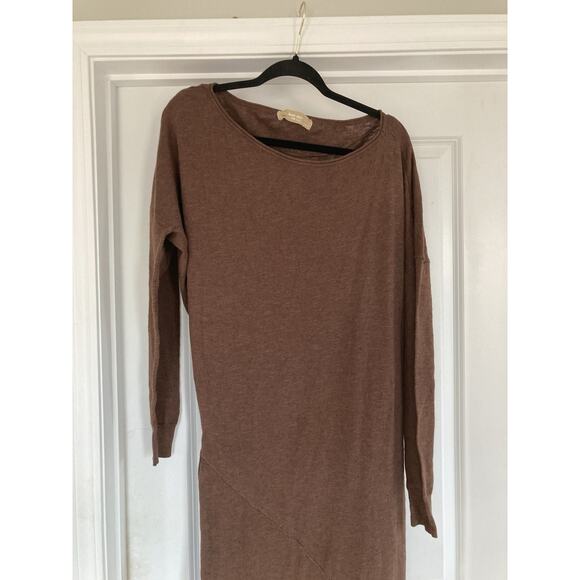 Free People Free-est Hollis Sweater Midi Dress Size Medium Carafe Cotton Linen - Picture 3 of 13